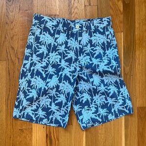 Vineyard Vines Boys Breaker Shorts Blue Palm Tree